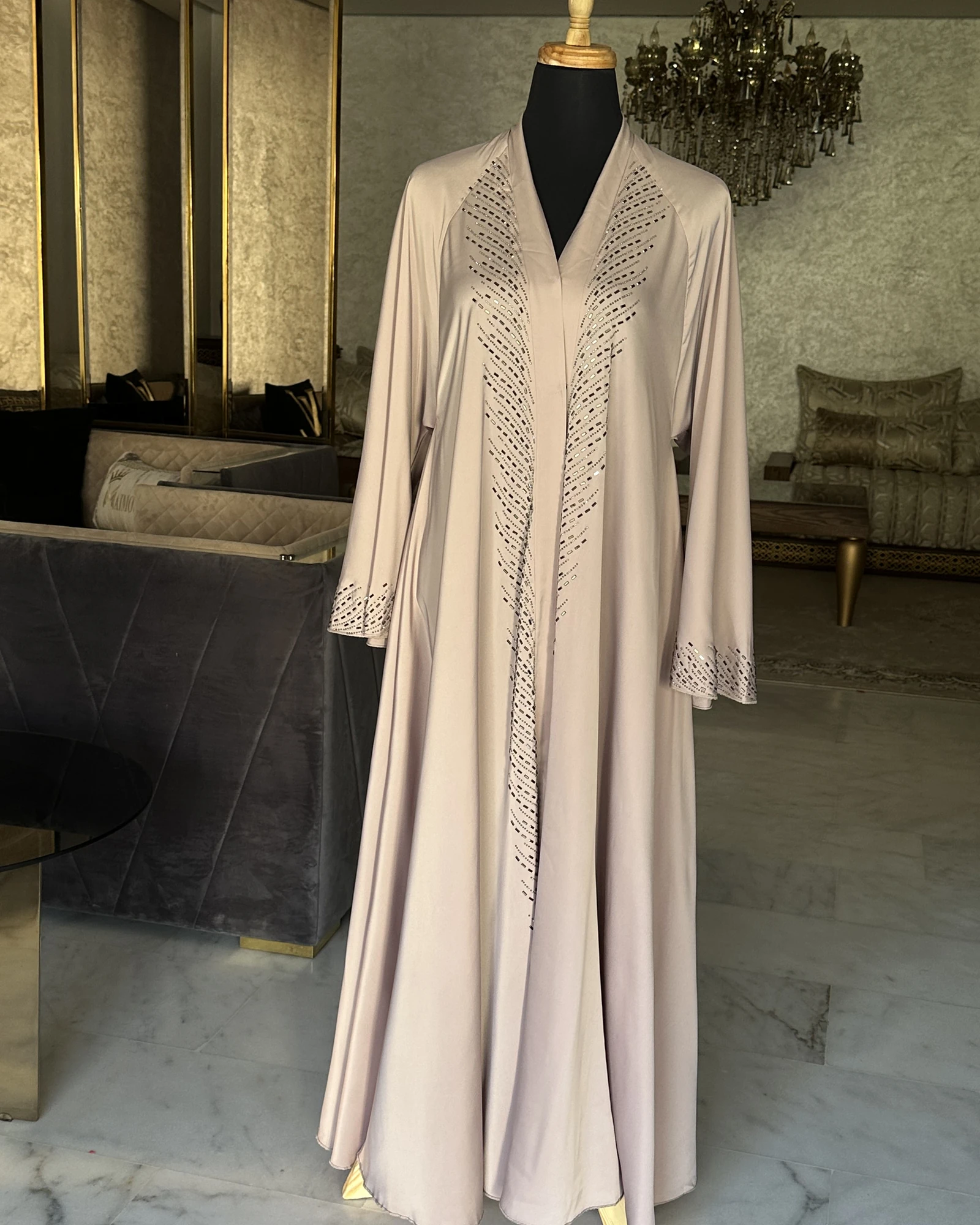 Abaya strass rose – Rishat al-Nur, vue 2