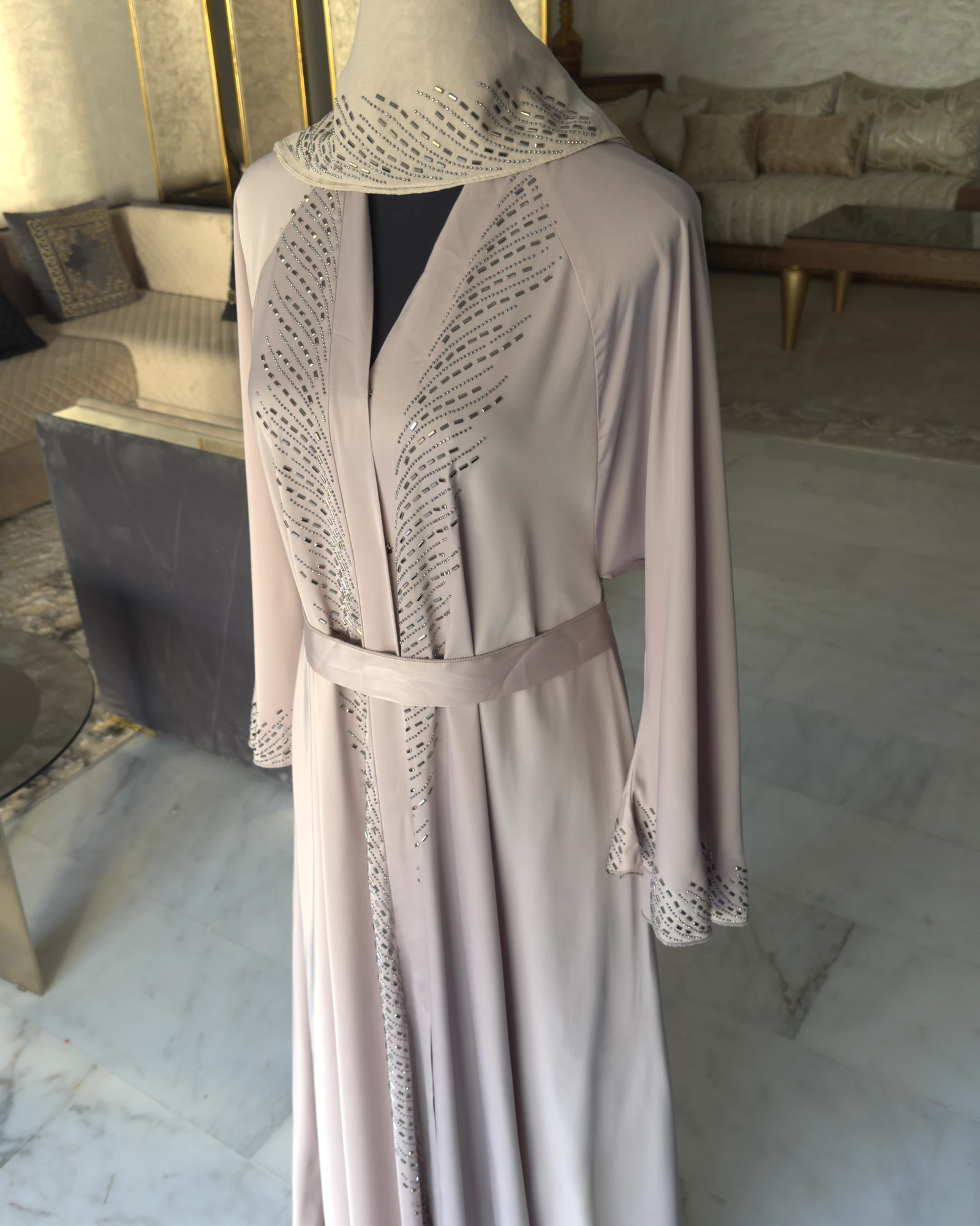 Abaya strass rose – Rishat al-Nur, vue 5